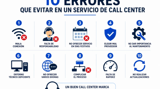 10 errores en un servicio de call center