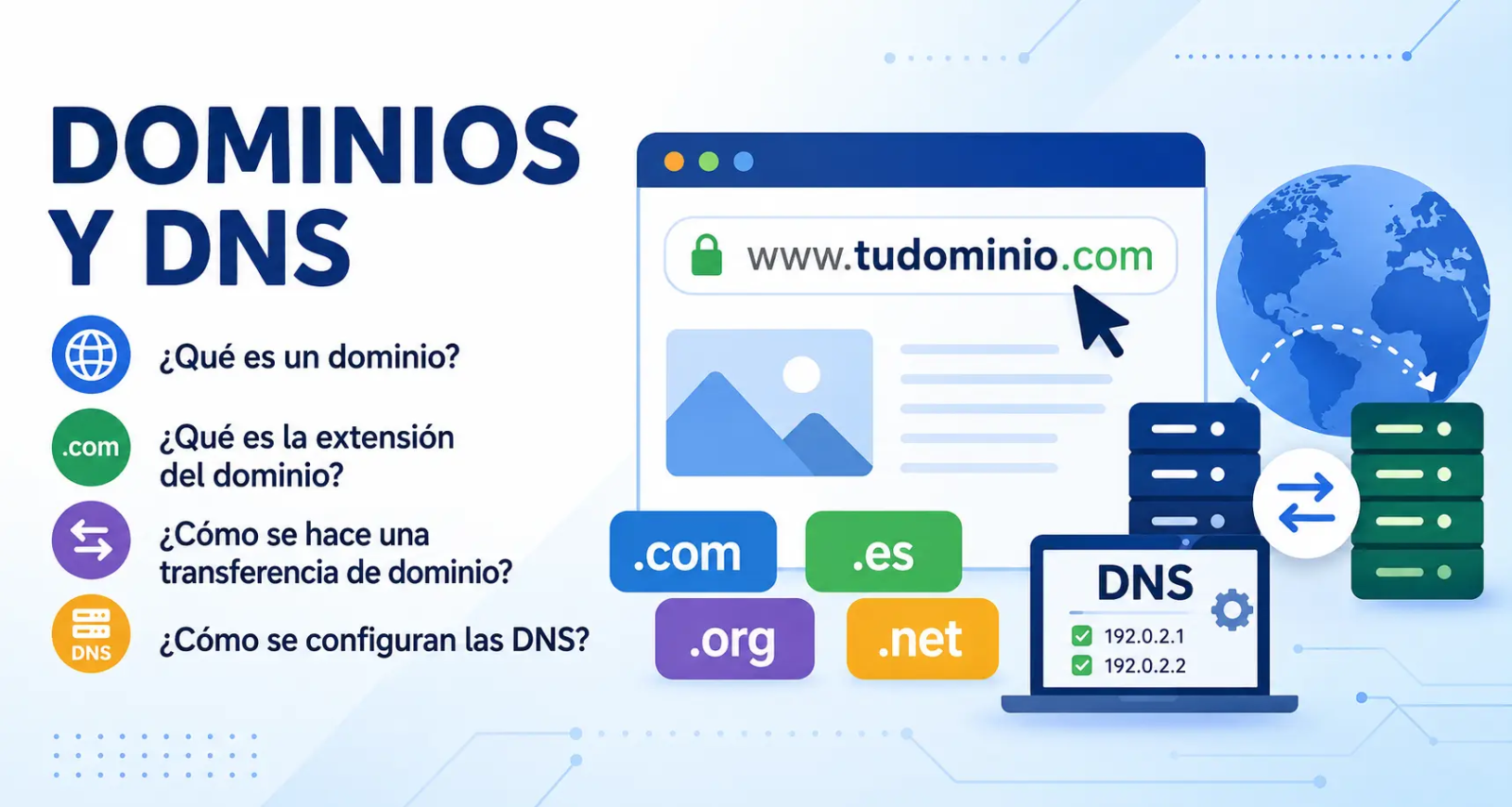 Dominios y configuración DNS en línea