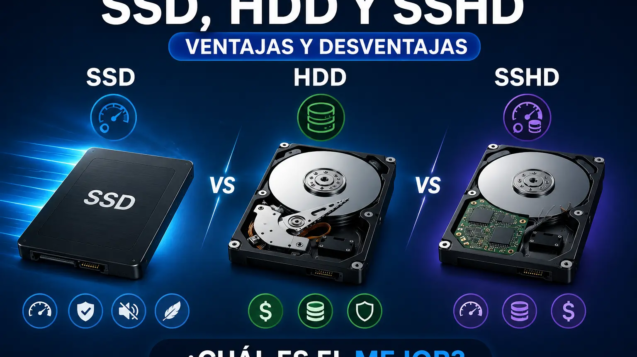 Comparativa de SSD, HDD y SSHD