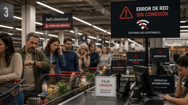 una infraestructura de red obsoleta o inestable en el retail